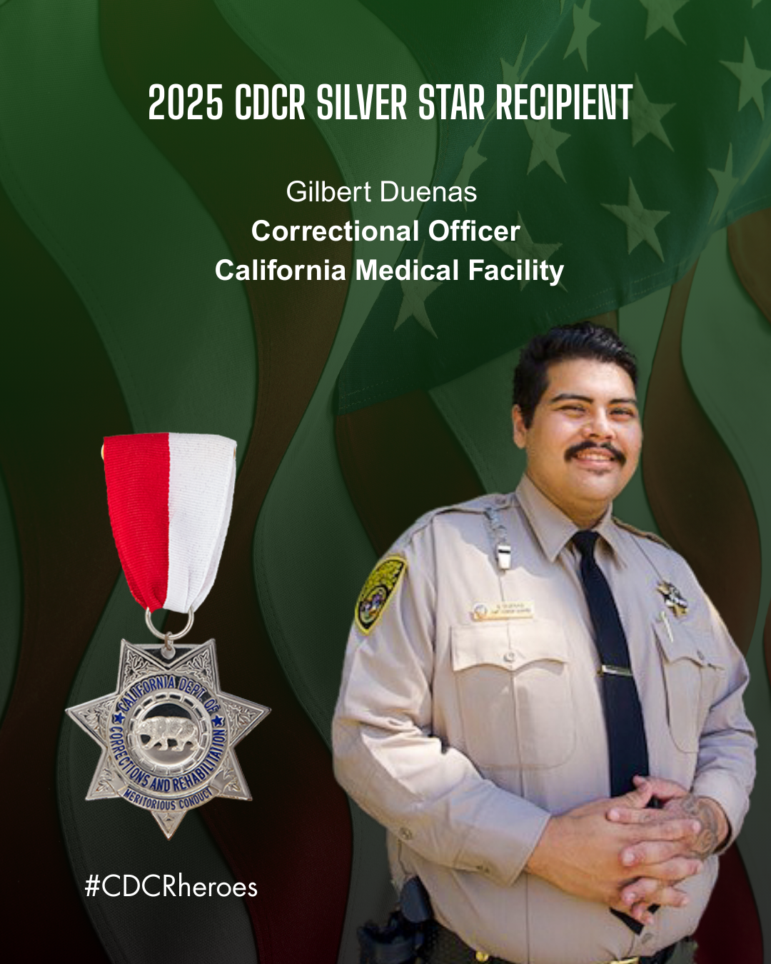 Gilbert Duenas, 2025 Silver Star recipient.