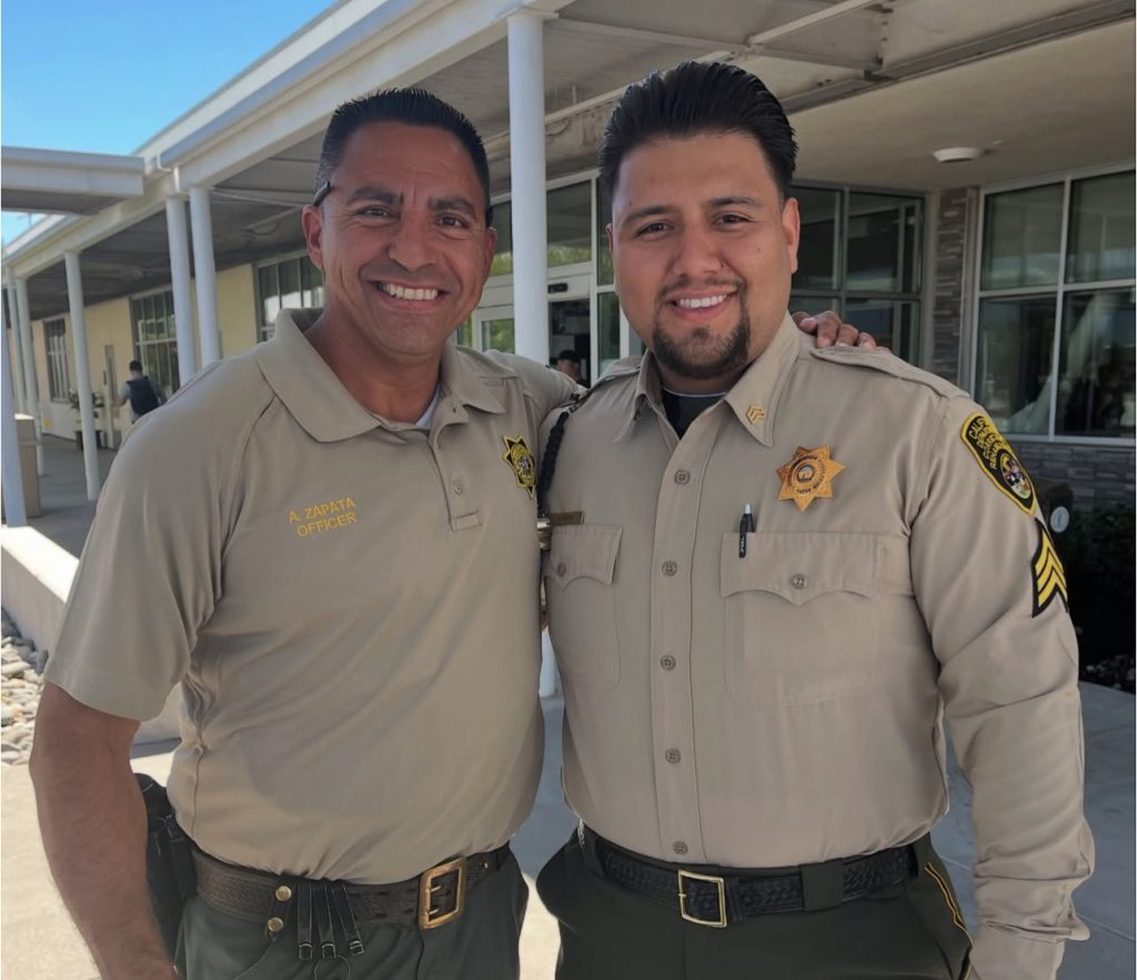 From left to right, CHCF CCPOA Chapter President Andreas Zapata and Correctional Sergeant Heriberto Ortiz-Zamora.