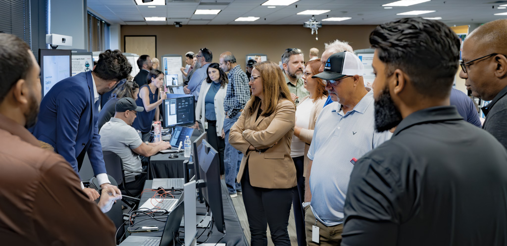 Staff attending tech fair