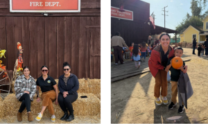 Kern Valley State Prison CRO and students at pumpkin event.