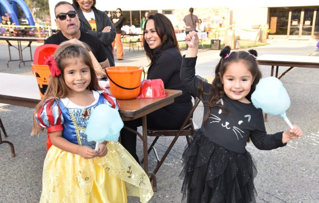 Costumed children at Avenal State Prison.