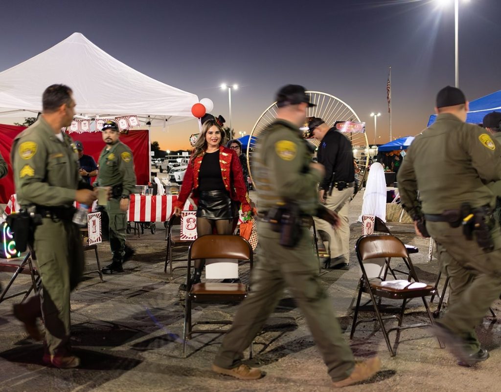 Cake walk with staff at Centinela State Prison for Halloween.