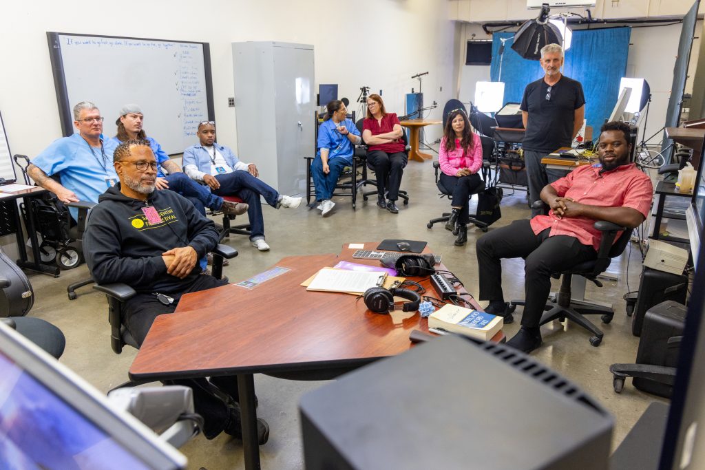 Gathering at the CMF media program with San Quentin Film Festival organizers.