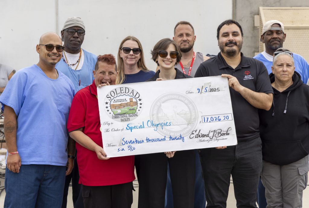 A donation check for just over $17,000 was presented to Special Olympics, raised by the incarcerated population at CTF-Soledad.