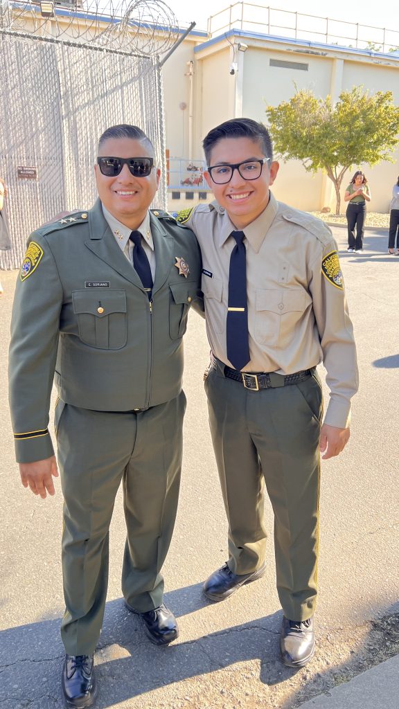 Chief Deputy Warden Elton Soriano and son, Officer Sergio Soriano 