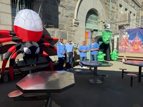 Incarcerated population with halloween decor