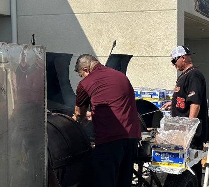 Working the grill at Ironwood.