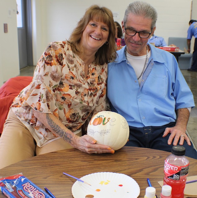 Pumpkin decorating at MCSP in Ione. 
