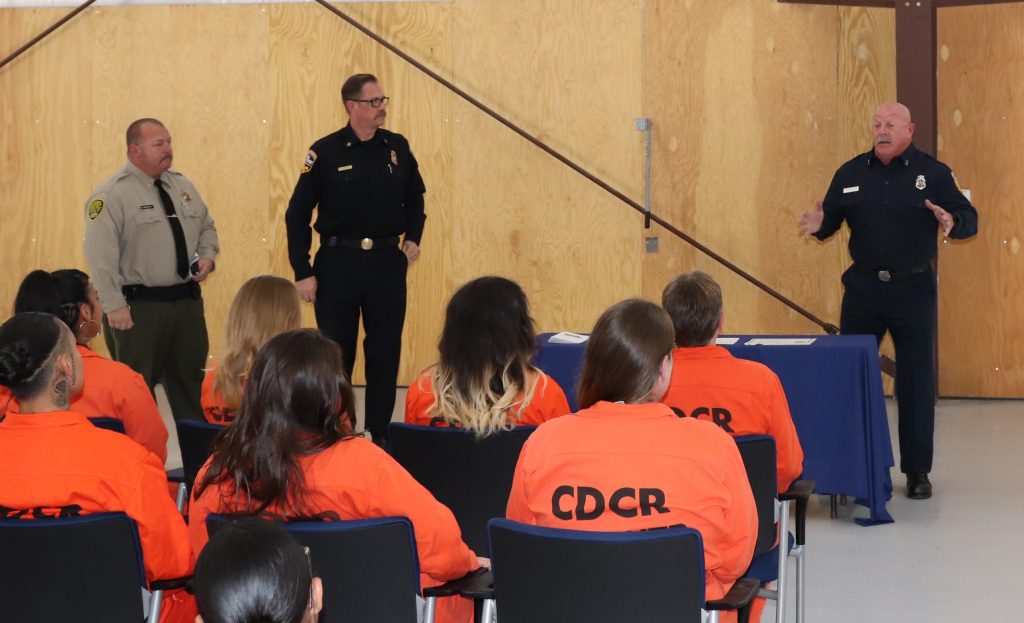 Graduation ceremony with CAL FIRE and CDCR staff.
