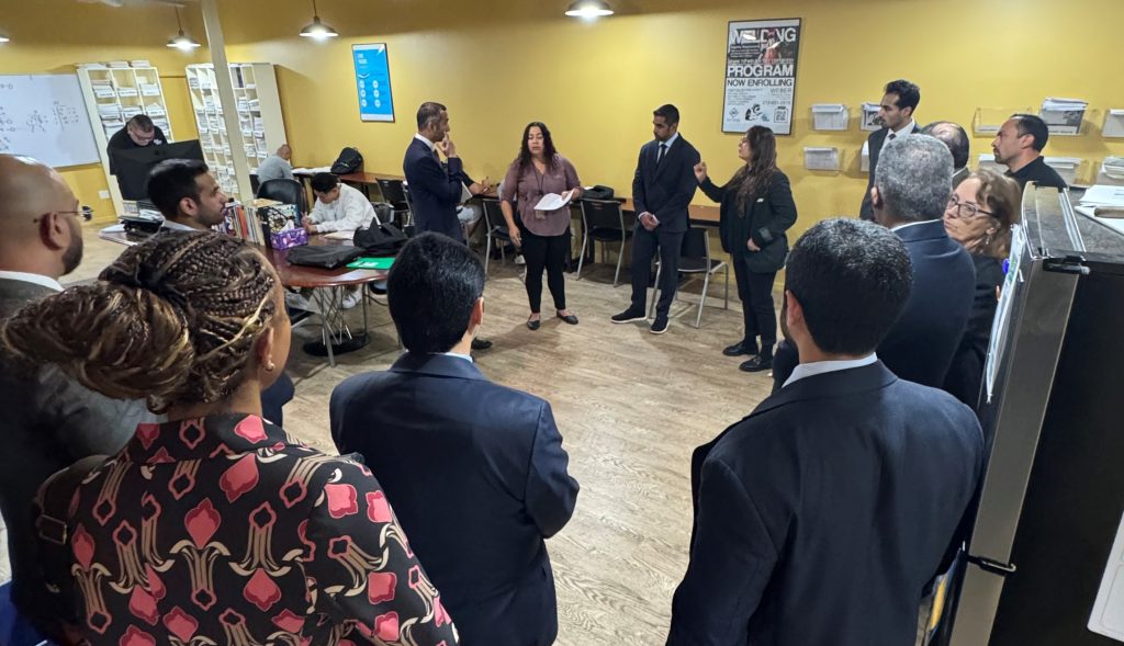 MCRP Los Angeles 2 Qatar visit, touring housing unit and program areas.