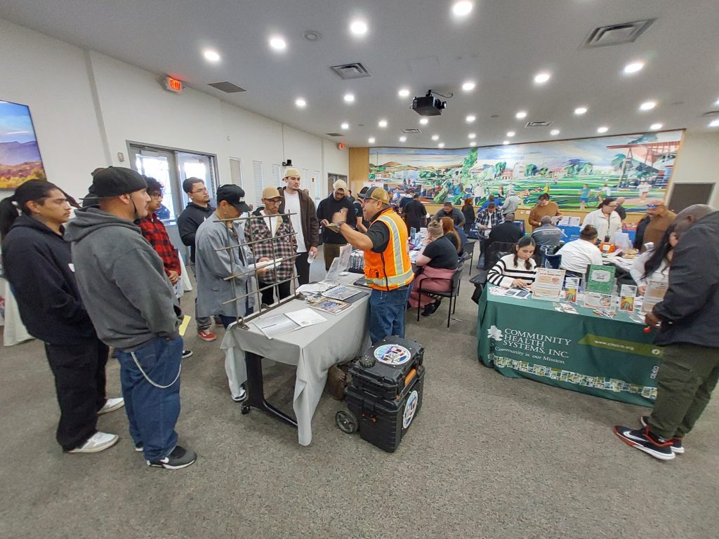 Attendees at the Harvest Job and Resource Fair