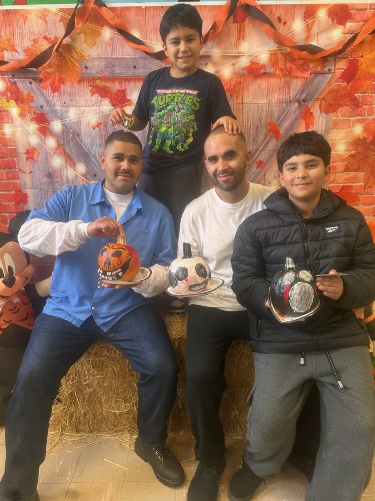 Pumpkin decorating at San Quentin.