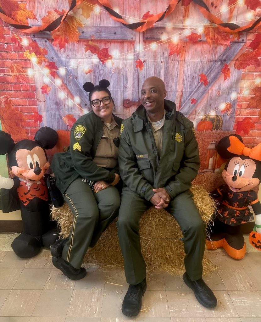 Staff take a moment for a Halloween photo at San Quentin.