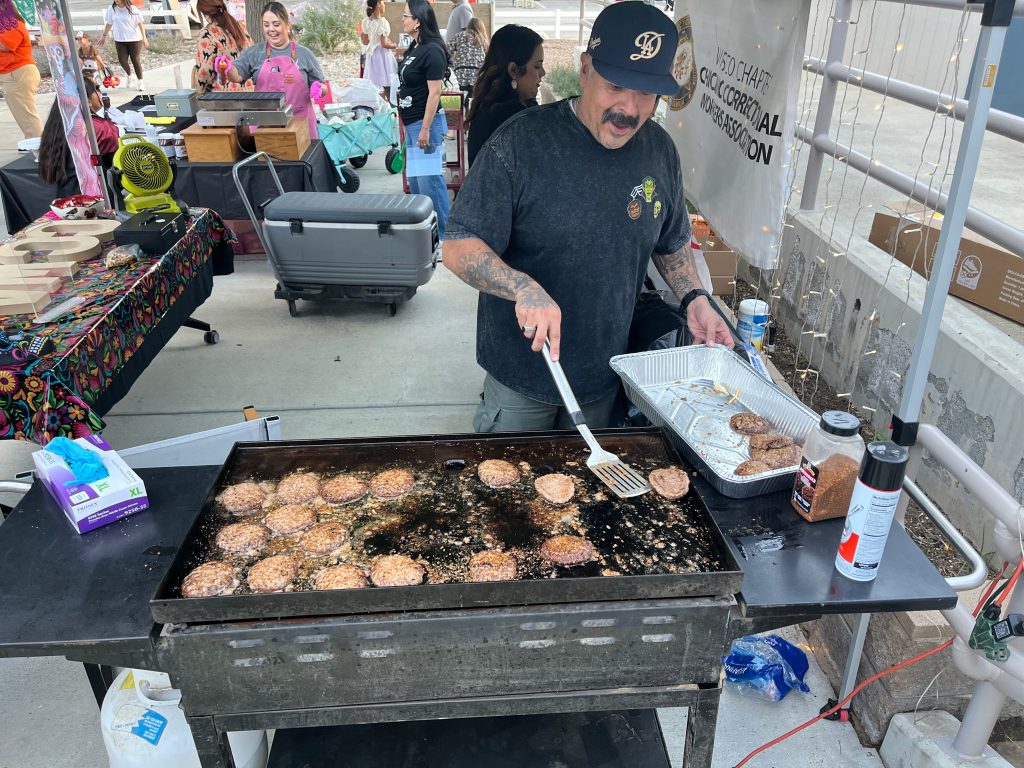 Grilling burgers at WSP-RC.