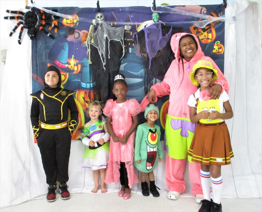 Costumes varied during Halloween visiting at Centinela State Prison.