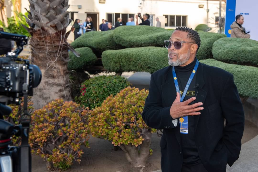 2025 San Quentin Film Festival person being interviewed.