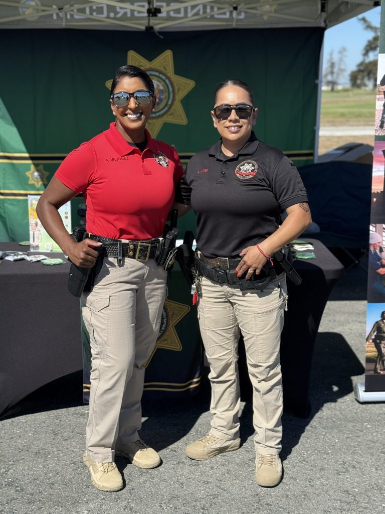 Two recruiters at the airshow.