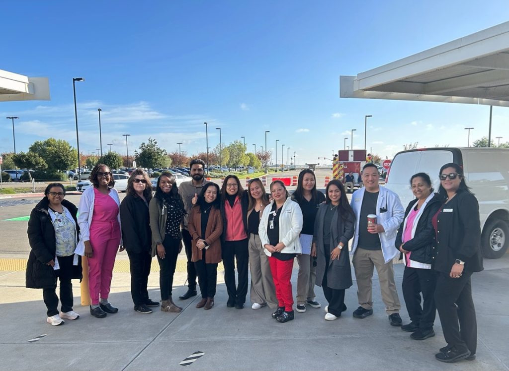 Nursing executives at the mass casualty training at CHCF in Stockton.