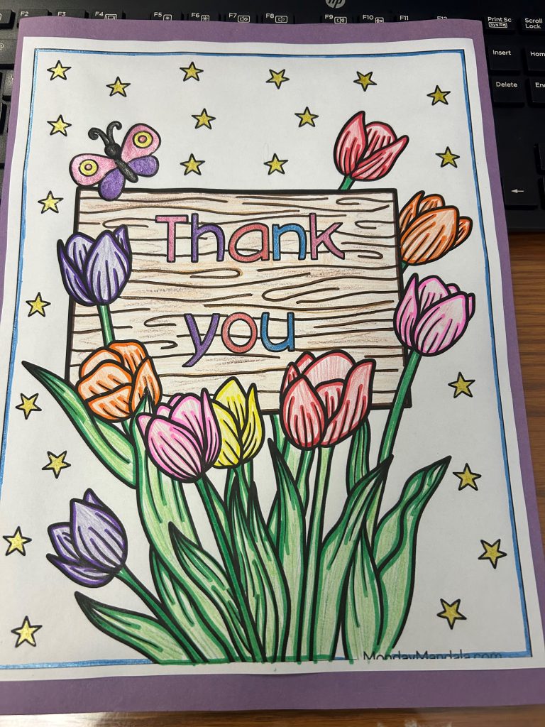 Thank-you notes for the incarcerated gardeners at CIW.