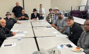 Parole Agent II Specialist (Community Reentry Unit) and Hanford Parole Agent Brian Camarillo with PRNN participants.