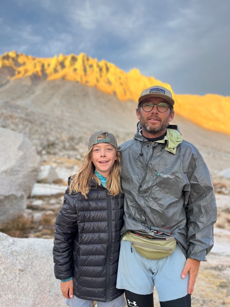 kirk and child on backside of mt. whitney