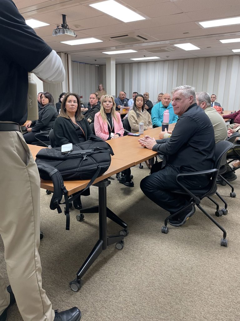 staff sat during the meeting