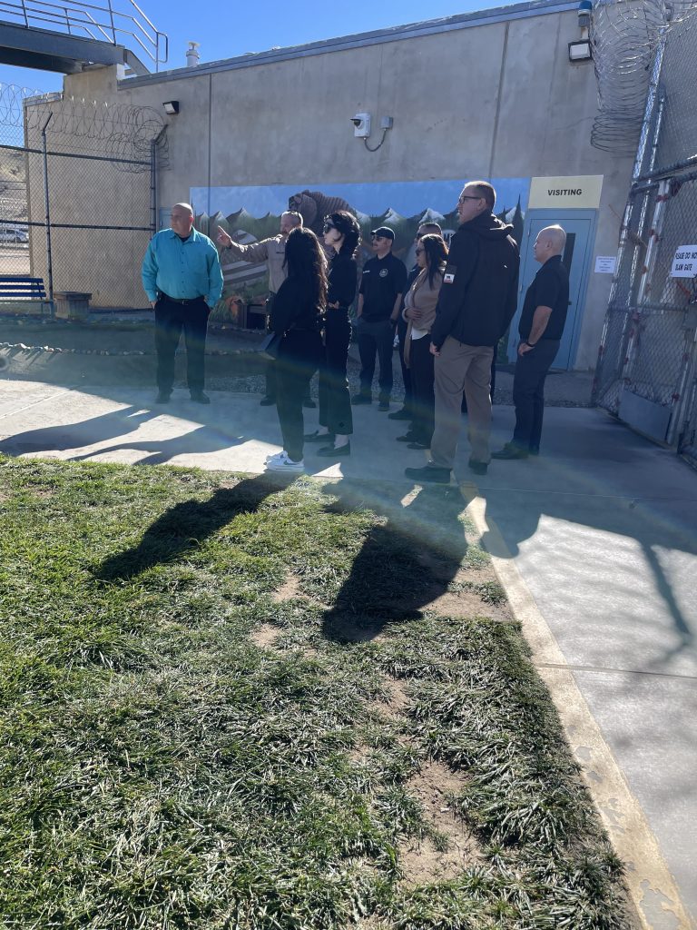 staff gathered on the yard