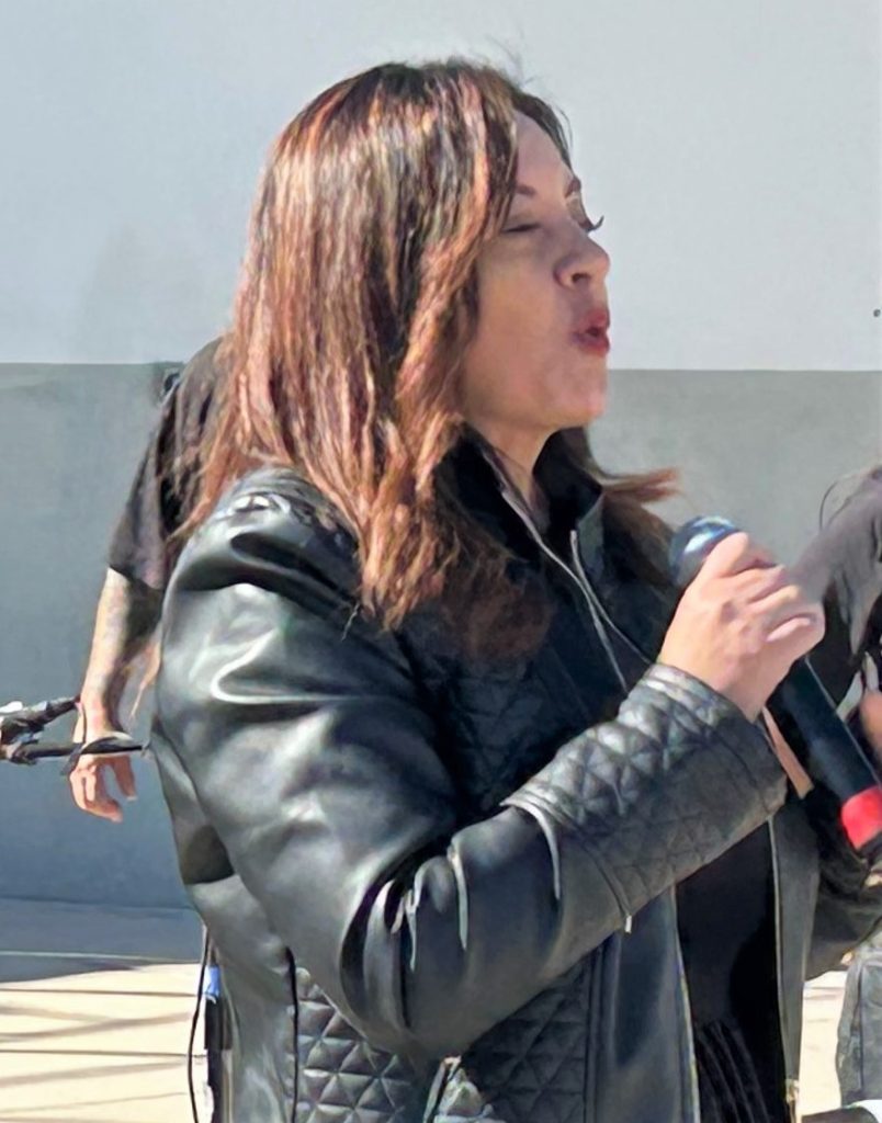 Ironwood State Prison event singer Paulina Aguire.