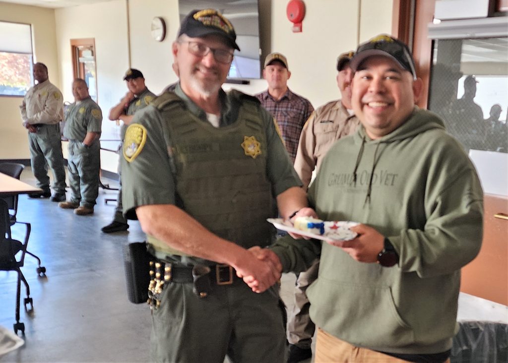 Staff thanked for the military service at Pelican Bay State Prison.
