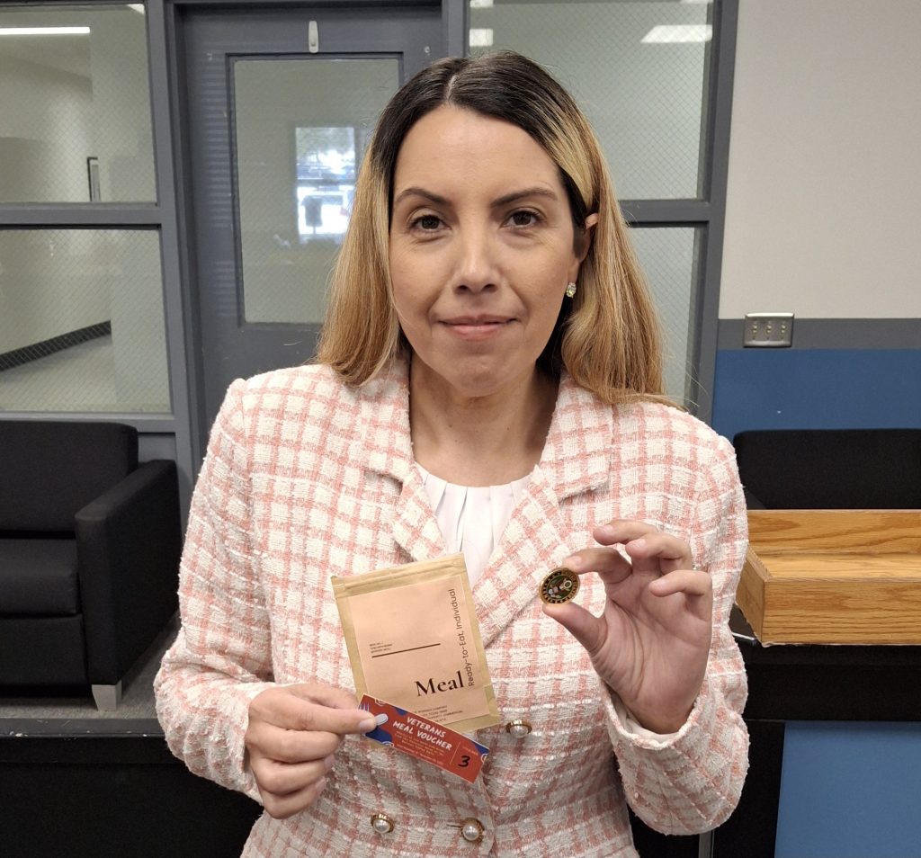 SVSP veterans honored including CCII Guadalupe Lopez (US Army).