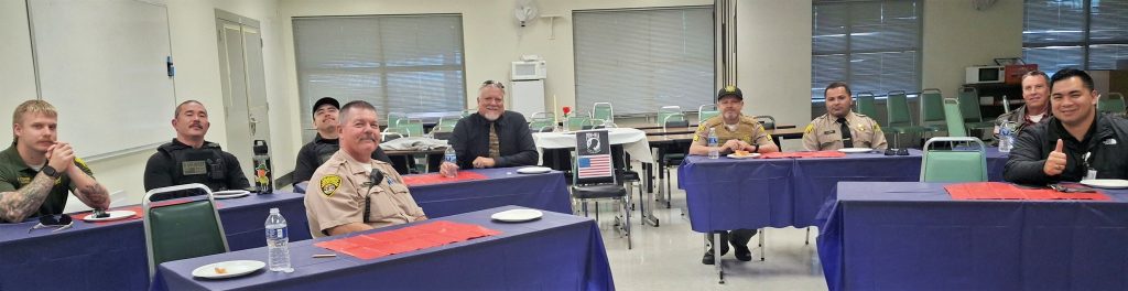 USMC veterans gather to celebrate the Marine Corps 250th birthday Nov. 10, 2025, at Salinas Valley State Prison.