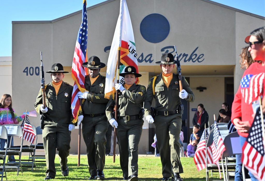 honor guard walking with the colors