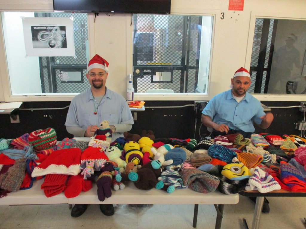 Crocheted gifts for family visiting at CMF for Christmas.