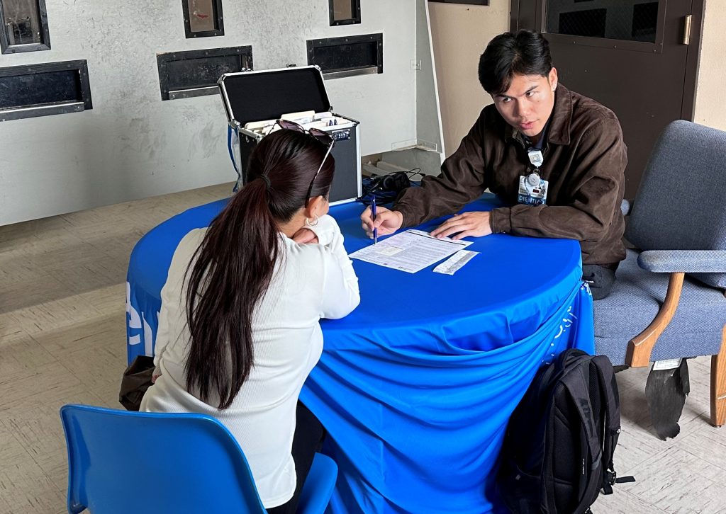A dietician speaks with a CTF staff member about wellness, proper nutrition, and ways to stay healthy.