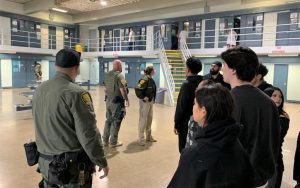 CDCR recruiters tour California Medical Facility with college students.