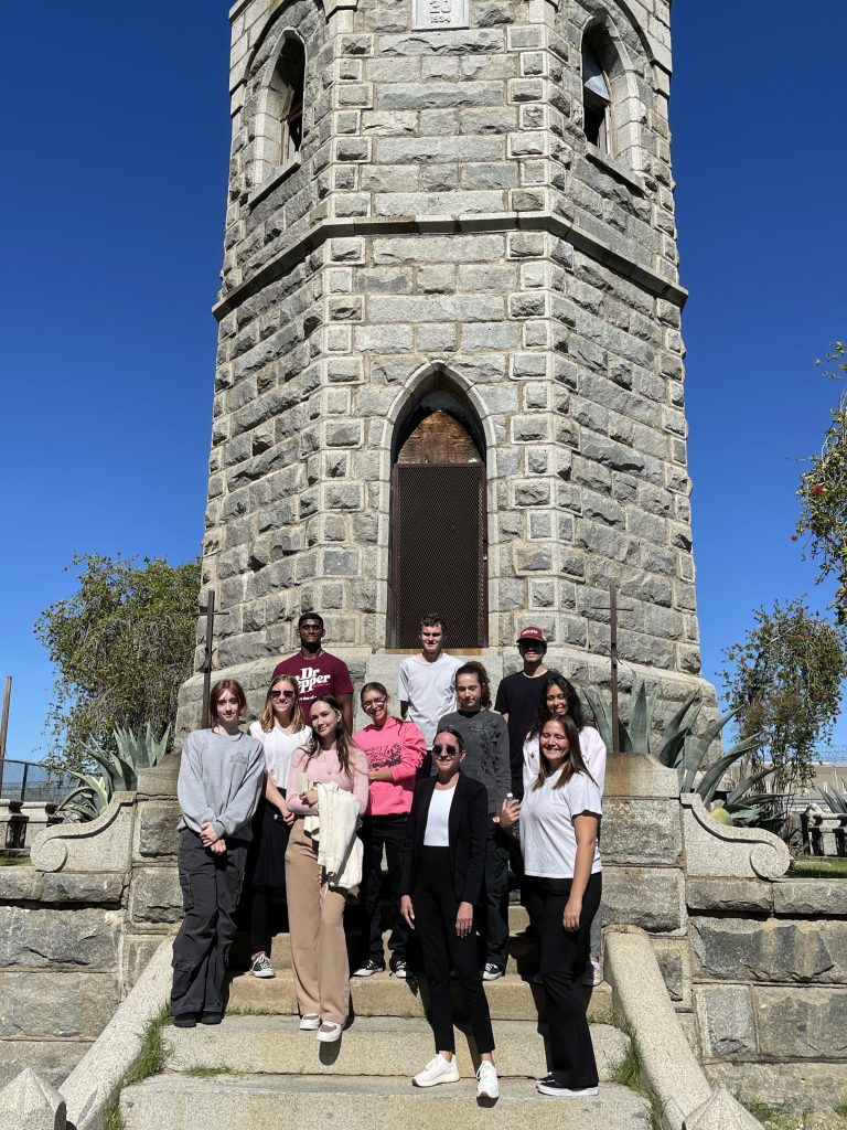 College students touring Folsom State Prison.