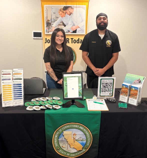 CDCR recruiters at a Sacramento job fair.