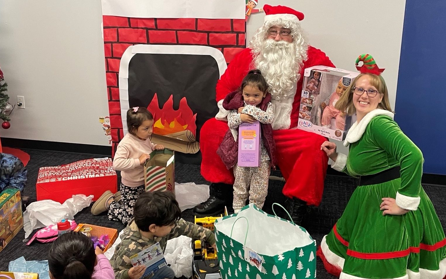 SATF staff at an Alpaugh School to distribute Christmas holiday gifts to students.