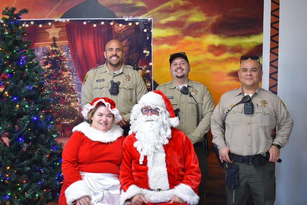 Visiting staff took photos with Santa as well at SVSP.