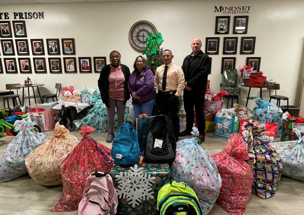 Gift drive for Friends of Fairmead at Valley State Prison in Chowchilla.