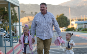 CCI Warden Brian Cates with his grandchildren at a Halloween fall harvest event.