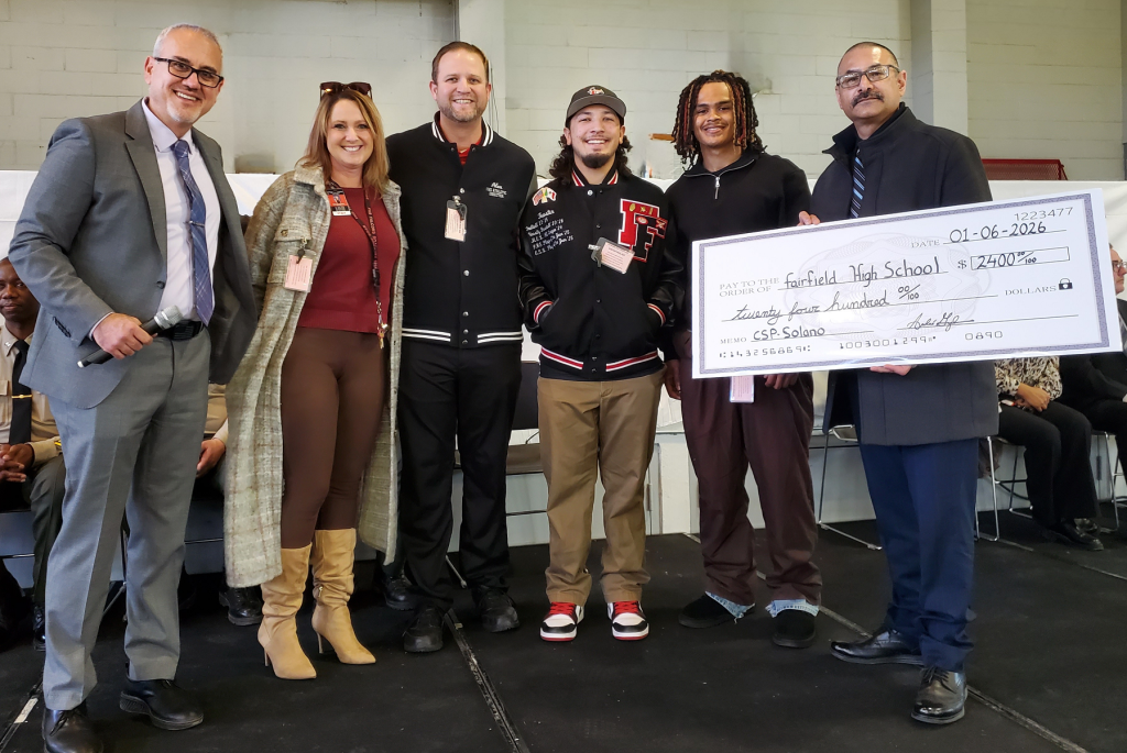 Fairfield high school check presentation