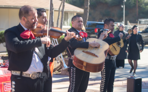 Los Angeles Police Department Mariachis perform during a grand opening ceremony for the Malibu Conservation Camp Outdoor Educational Center.