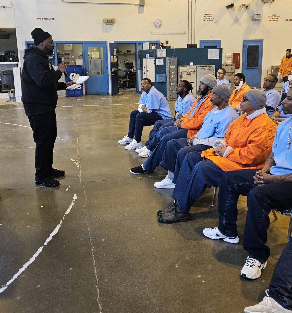 Project Pat speaking to incarcerated at LAC