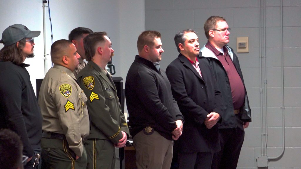 Staff in line during CSP-Sacramento ceremony.