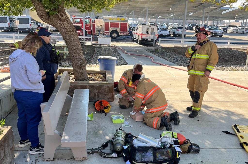 WSP-RC staff perform CPR on a dummy during a training exercise.