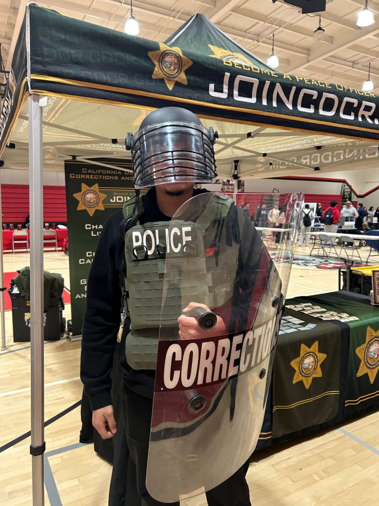 Student dressed in corrections tactical gear