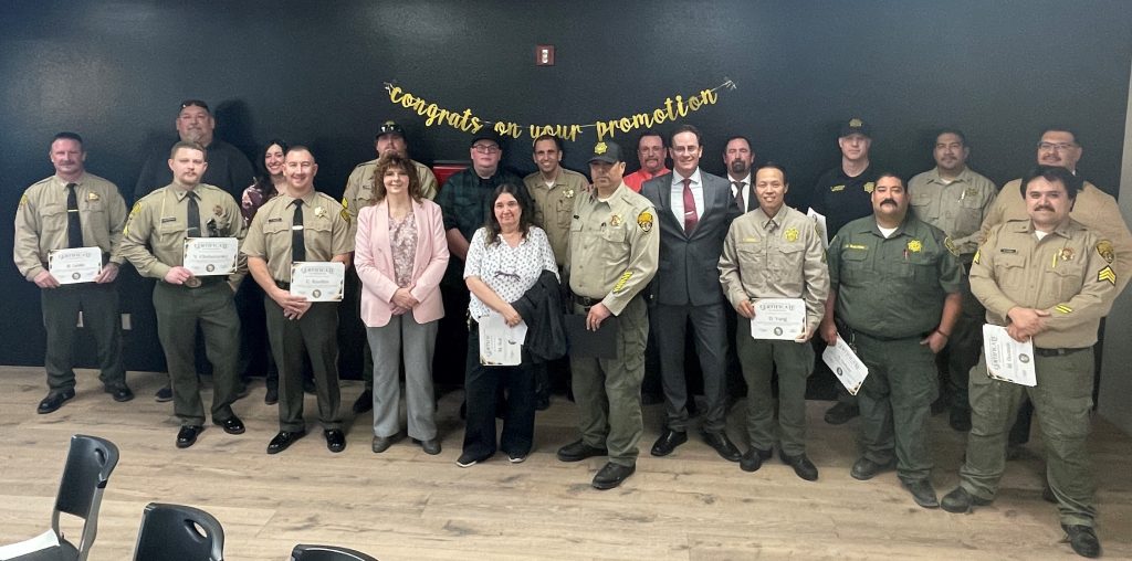 High Desert State Prison group photo from promotional ceremony. 