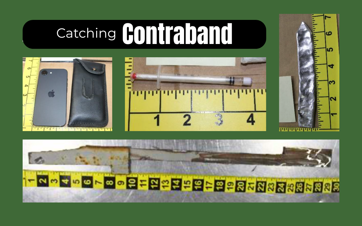 Searches at Salinas Valley State Prison (SVSP) found contraband including weapons, drugs, phones.