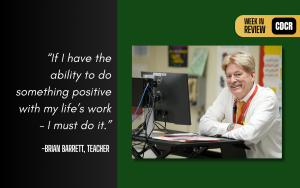 Teacher Brian Barrett from Calipatria State Prison. Week in Review, February 6, 2026